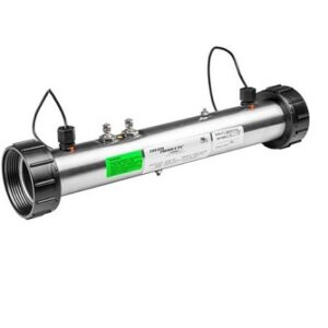 Calentador Balboa de 3kW con resistencia de titanio y sensores M7 para sistemas de control de spa de alta gama.