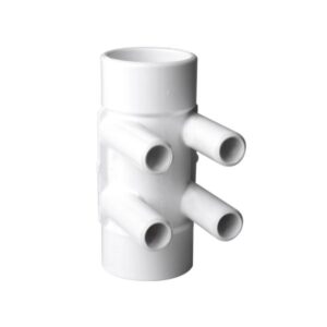 DISTRIBUIDOR DE 2 H CON 4 SALIDAS LISAS DE 3-4