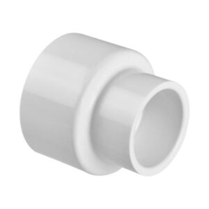 Accesorio reductor de PVC de 1.5 pulgadas hembra a 1 pulgada hembra para fontanería de spas y piscinas.