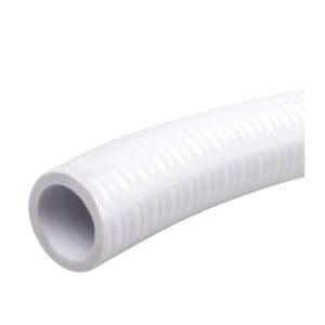 Manguera de PVC flexible de 3/4 de pulgada de color blanco para instalaciones hidráulicas de spas y bañeras de hidromasaje.