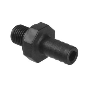 Conector de purga de aire de 3/8 de pulgada macho acanalado para evacuación de aire en bombas y tuberías de spa.
