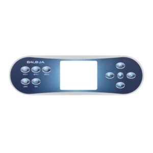 Pegatina adhesiva frontal (overlay) para panel de control Balboa TP700 con configuración de 10 botones.