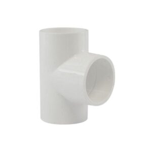 Accesorio en T de PVC de 90 grados con tres salidas hembra de 3/4 de pulgada para encolar tubería de presión de spa.