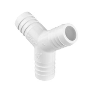 Distribuidor en forma de Y de PVC con tres conexiones macho lisas de 3/4 de pulgada para sistemas de hidromasaje.