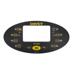 Etiqueta Autoadhesiva para paneles Spa Power SP 1200 color negro.