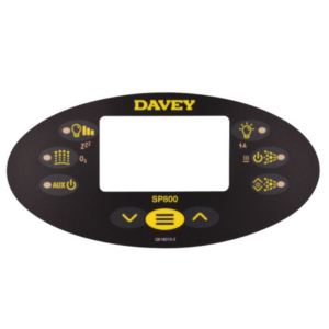 Membrana color negro para panel de control Spa Power SP800