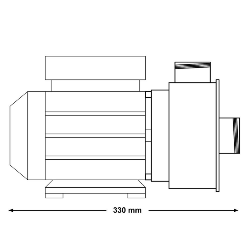 Dibujo y diagrama técnico de la bomba JTC PCF100