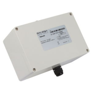 Caja de control neumática Balboa Water Group de color gris con un interruptor biestable interno y toma de aire para recambios de spa y bañeras de hidromasaje