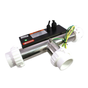 Calentador de agua LX Whirlpool H30-R3 de 3000W en acero inoxidable, versión sin dial de termostato, para spas con control electrónico central