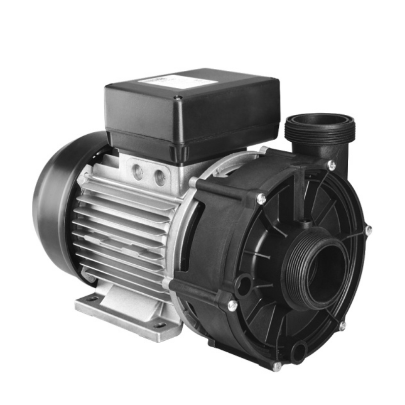 Bomba centrífuga italiana Simaco SAM2-200 de 2 HP, color negro con detalles metálicos y ventilador de refrigeración expuesto