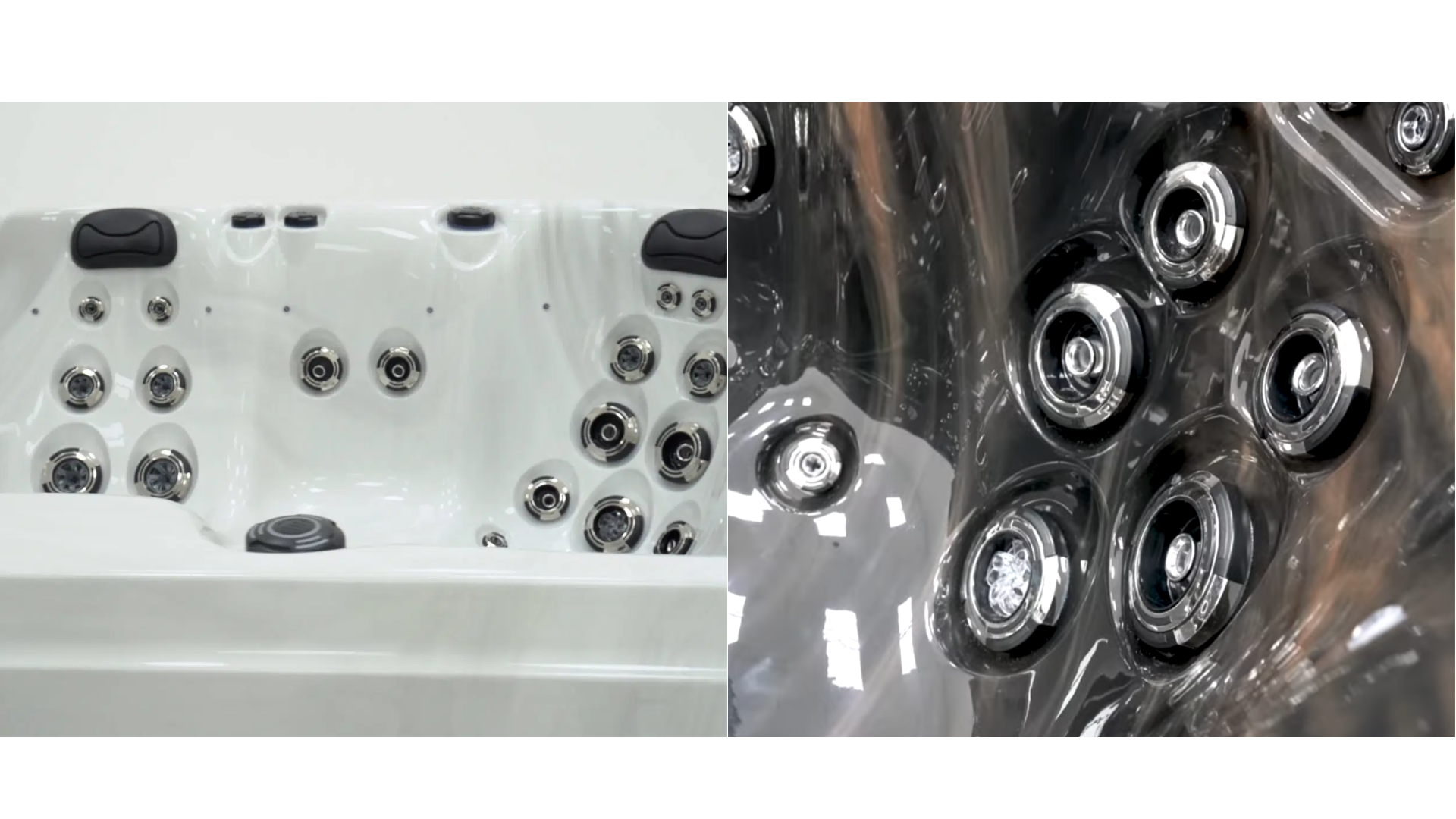 Detalle de los 48 jets del spa Seville