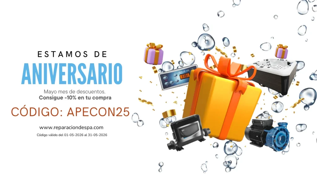 La Empresa Apecon soluciones cumple 25 años. Su tienda, reparaciondespa.com ofrece descuentos durante todo el mes de mayo